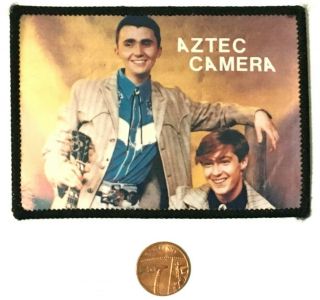 AZTEC CAMERA - Old OG Vtg 1980`s Photo Patch - Pop Wave (NOT shirt badge cd) 2