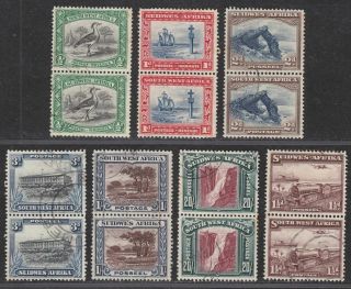 South West Africa 1931 King George V Part Set Pairs To 20sh With Tone Spots
