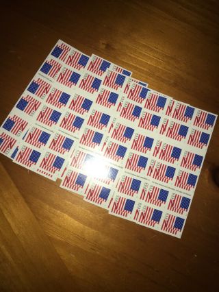 Usps Forever Stamps Us Flag 7 Books Of Stamps Postage