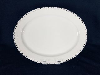 Royal Copenhagen 375 White Full Lace 14 1/2” Oval Serving Platter