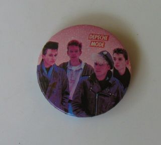 Depeche Mode Young Group Shot Old Metal Pin Badge From The 1980 