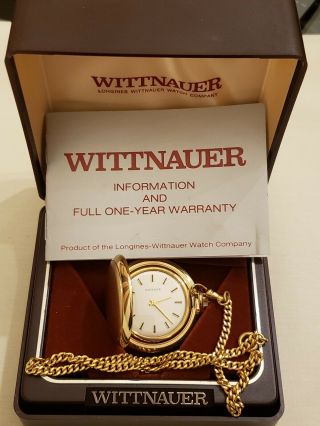 Vintage Longines Wittnauer Pocket Watch Swiss 17 Jewels Gold Tone