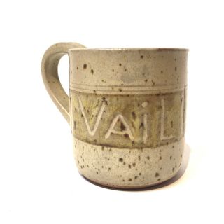 Vintage Vail Colorado Studio Pottery Mug Cup Signed S.  Ward 1981