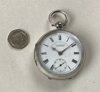 Victorian Solid Silver Cased Pocket Watch - Express English Lever By J.  G Graves