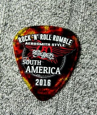 Aerosmith / Tom Hamilton 2016 Rock N Roll Rumble South America Tour Guitar Pick