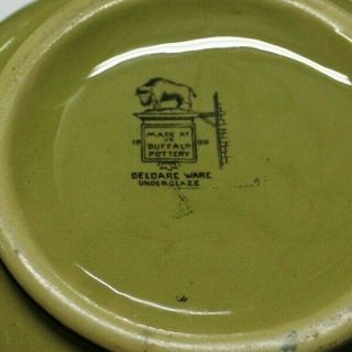 1908 Ye Buffalo Pottery Deldare Ware Village School Master Parson Vase 2