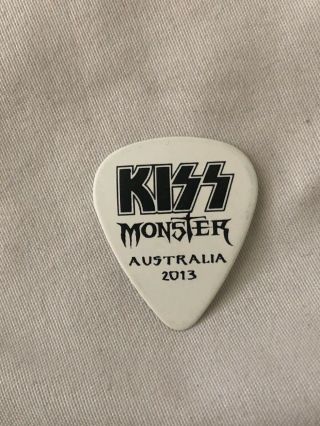 Kiss Monster Tour Guitar Pick Eric Singer Signed Australia 2013 Drums Cat Band