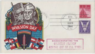 Invasion Day - General Eisenhower - June 6,  1944 - L.  W.  Staehle Cachet