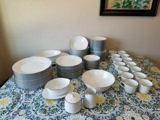Noritake China Casablanca 12 Place Setting,  Serving Dishes,  Cups & Saucers 95pc