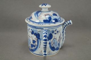 Michelle Erickson Colonial Williamsburg Blue & Red Delft Chinoiserie Posset Pot 2