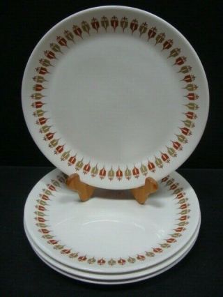 Syracuse China Syralite Restaurant Ware 4 Captains Table Dinner Plates 9.  75 " D