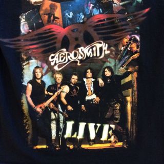 Aerosmith Live Rockin The Joint 2005 2006 Official Tour T Shirt Black Sz Medium