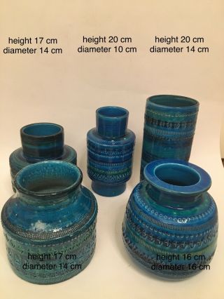 Ceramic Vases Rimini Blu Bitossi Raymor Aldo Londi Rimini Blu Rosenthal Netter
