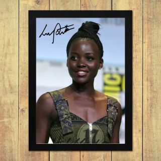 Lupita Nyongo V1 Signed Autograph Poster Print A4 A5 Frame