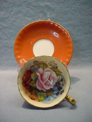 Aynsley Large Rose Teacup & Saucer - J.  A.  Bailey 2