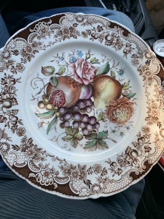 Vintage Set Of 16 - Johnson Brothers Windsor Ware Harvest Fruit Plates 10 3/4 "