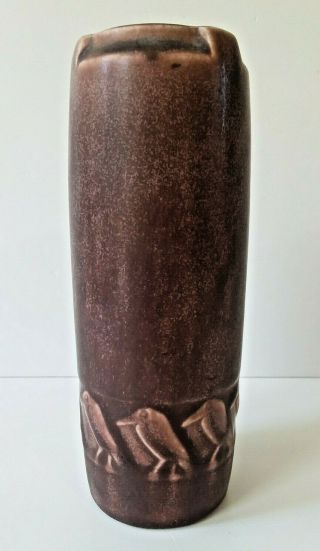 Rookwood Arts & Crafts Art Pottery 1922 Buttress Rooks Birds Vase 1815 Purple