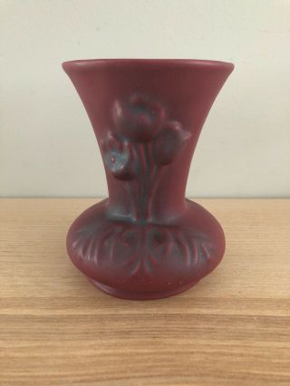 Van Briggle Art Pottery Mulberry Tulip Vase 5 "