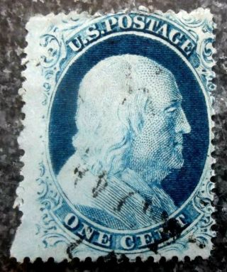 Buffalo Stamps: Scott 23,  1857 Franklin,  Fine With Face - Cancel,  Cv = $900