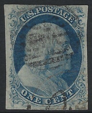 Us Stamps - Sc 9 - 1c Franklin Imperf -  (r - 075)