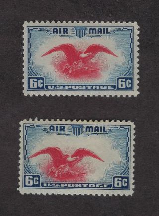 Usa Scott C23 Error Red Eagle Out Of Alignment Vf Og Nh Us Stamps Bob Air Mail