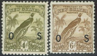 Guinea 1931 Dated Bird Os 4d And 6d