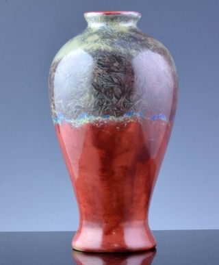 Great Bernard Moore Chinese Red Sang De Boeuf Flambe Glaze Meiping Pottery Vase
