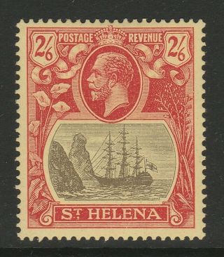 St Helena 1922 - 37 George V 2/6d Grey & Red Sg 94.