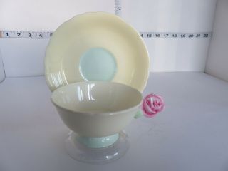 Vintage Paragon With Rose Handle Stunning Cup And Saucer Perfect