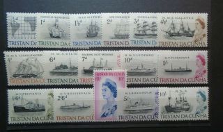 Early Boat Ship Def.  Set 1/2d - 10sh Vf Mlh Gb Uk Tristan Da Cunha B222.  11 0.  99$