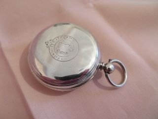 LARGE HEAVY SOLID SILVER FUSEE POCKET WATCH BY THOMAS WHEELER C1873 FOR REPAIR. 2