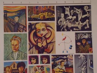 David Bowie Bob Dylan Salvador Dali Vincent Van Gogh Picasso Keith Haring Poster 3