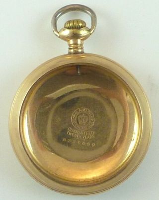 Antique 18 Size Philadelphia Pocket Watch Case - 20 Years Gold Filled