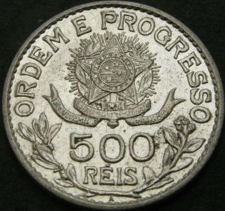 Brazil 500 Reis 1913a - Silver - Vf - 1829 ¤