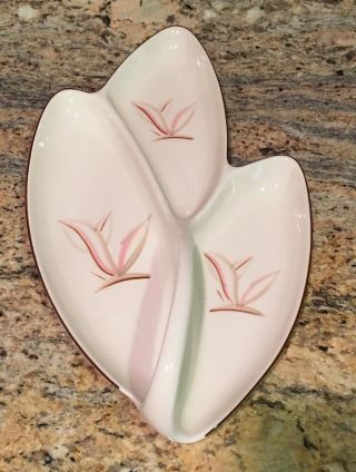 Winfield Dragon Flower China Serving Dish Bowl Divided 3 Sections Handle Cali
