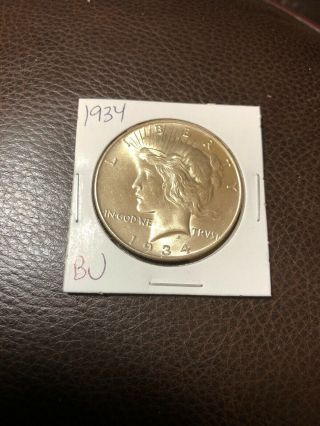 1934 Peace Dollar Bu