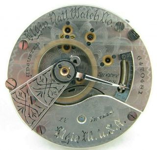 Antique 18s Elgin 17 Jewel Grade 163 Hunter Pocket Watch Movement Parts
