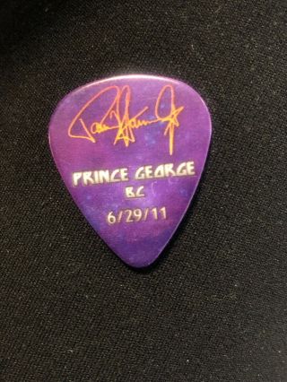 KISS Hottest Show Earth Tour Guitar Pick Paul Stanley Signed BC Canada 6/29/11 2