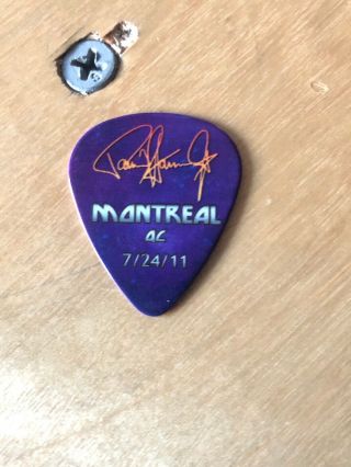 KISS Hottest Show Earth Tour Guitar Pick Paul Stanley Signed BC Canada 6/29/11 3