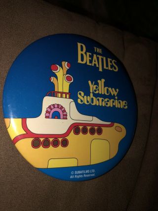 The Beatles Yellow Submarine Old Vintage Video Store Promo Pinback Button Pin 2