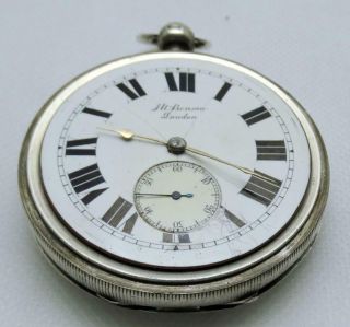 Gentleman’s Antique J.  W.  Benson London Silver Pocket Watch in Order. 3