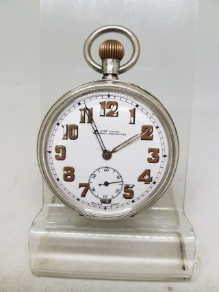 Antique Solid Silver Gents Military H.  Samuel Pocket Watch 1916 Ref766
