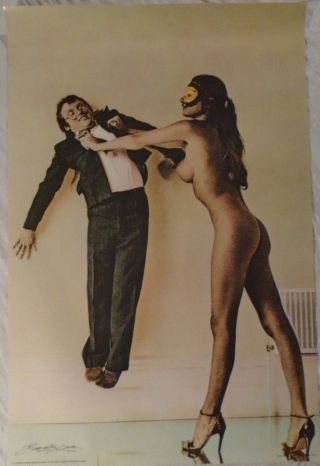 Bob Carlos Clarke 1980 Poster Nude Girl Long Legs High Heels Large Breasts Babe