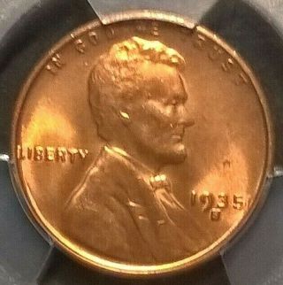 1935 - S Lincoln Cent Pcgs Ms65rd