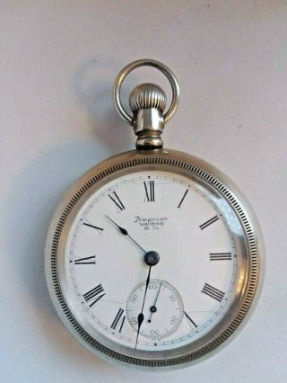 Limited Production Antique 1890 Waltham 18s 11j Pocket Watch - Running
