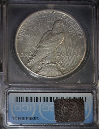 1924 - S Peace Silver Dollar,  ICG AU50,  Tough Date,  and Fast 2