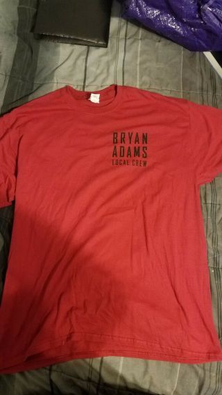 Bryan Adams Local Crew T Shirt Red Xl