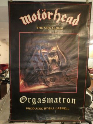 Motorhead Orgasmatron 1986 U.  K.  Subway Promo Poster