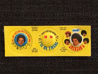 Vintage 1970s Post Alpha - Bits Jackson 5 Groovie Buttons