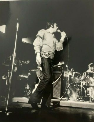Elvis Presley On Stage Black And White 8 